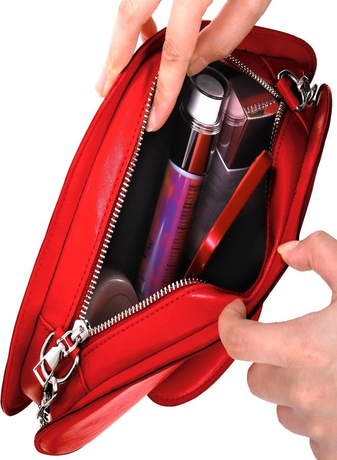 WRINGKIT Mushroom Crossbody Purses, PU Leather Shoulder Bags with Strap, Cute Unique Purses for Women Girl, Lovely Novelty Christmas Mushroom Gifts - Image 3